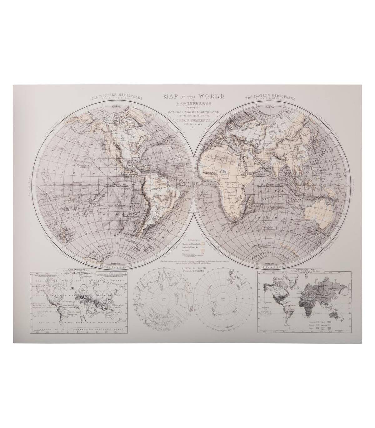 Tableau Toile murale imprimée Monde 58 x 78 cm - Imagen 1