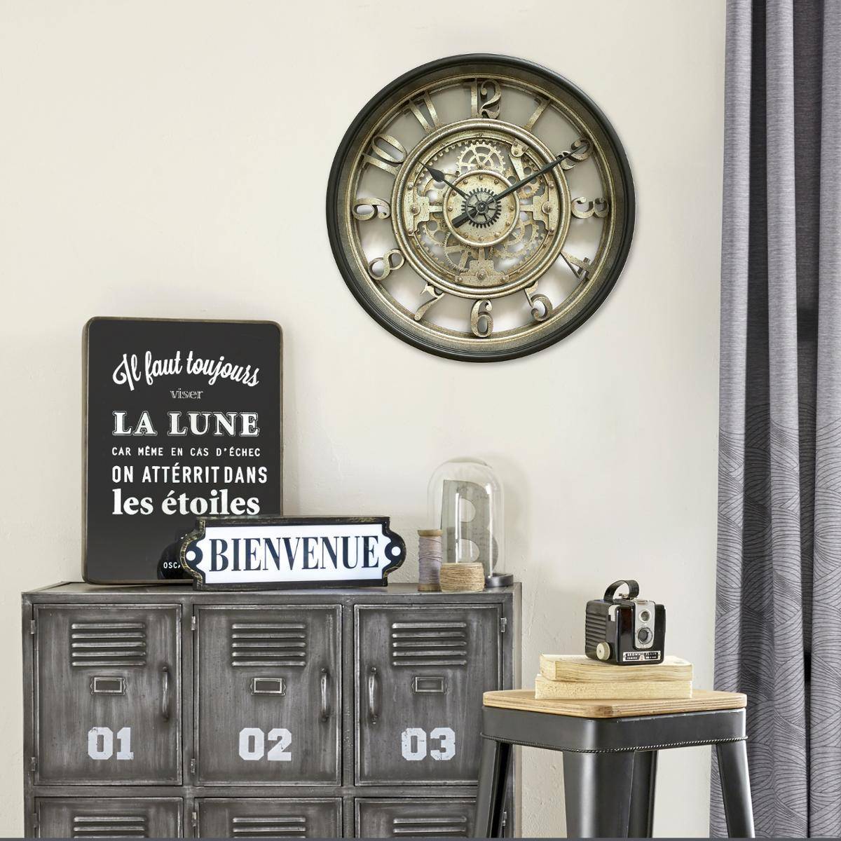 Atmosphera - Horloge "Mécanisme" D51cm - Atmosphera Créateur d'intérieur - Imagen 5