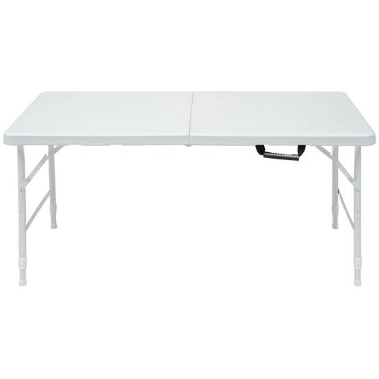 Table pliante fer et plastique blanc 124.97 x 60.96 x 73.66 cm - PANGIVO - Image 1