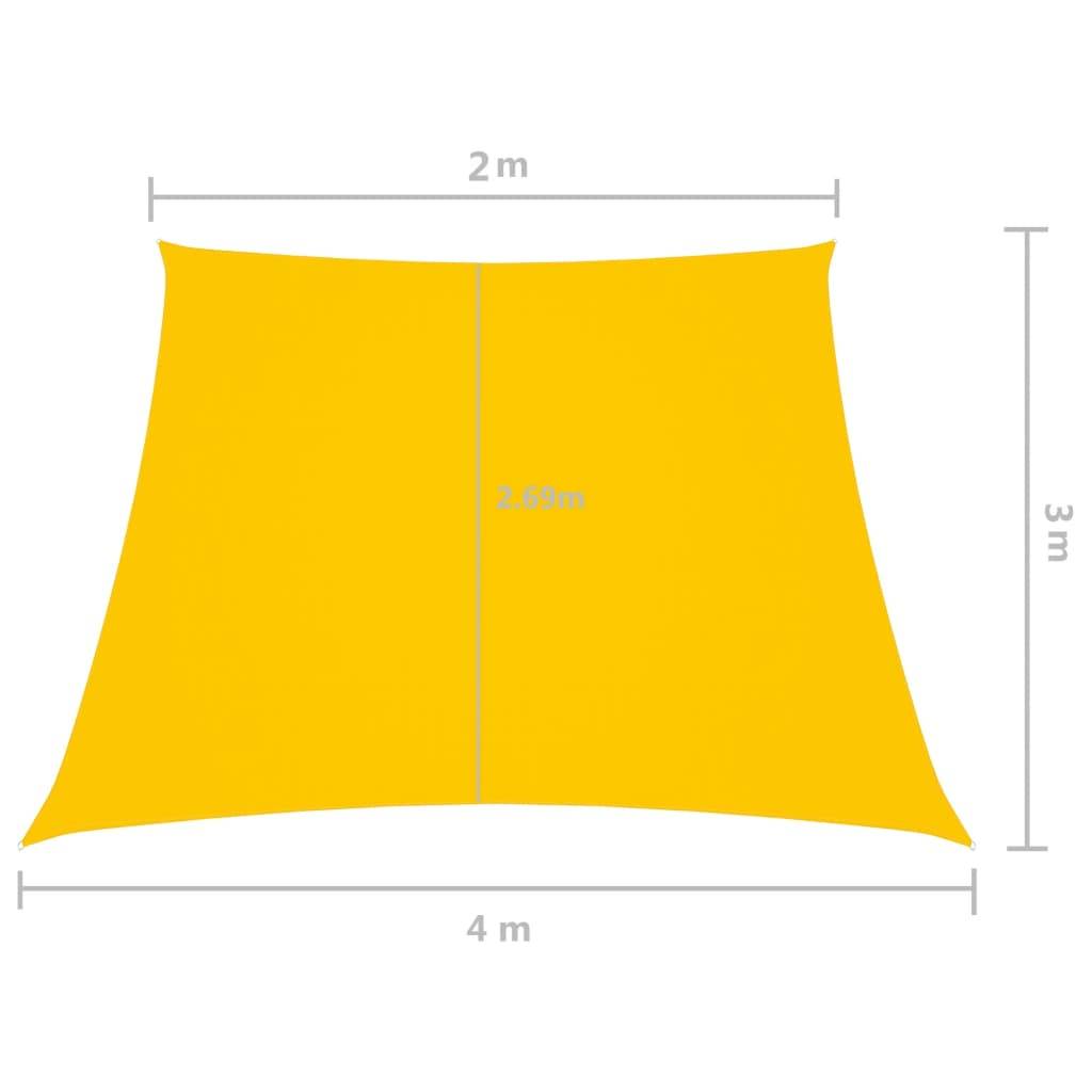 Helloshop26 - Voile toile d'ombrage parasol tissu oxford trapèze 2/4 x 3 m jaune - Imagen 6