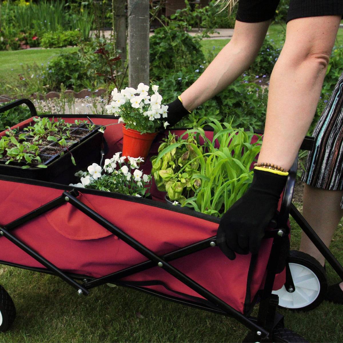 Monstershop - Chariot Pliable de Jardin – Rouge - Image 3