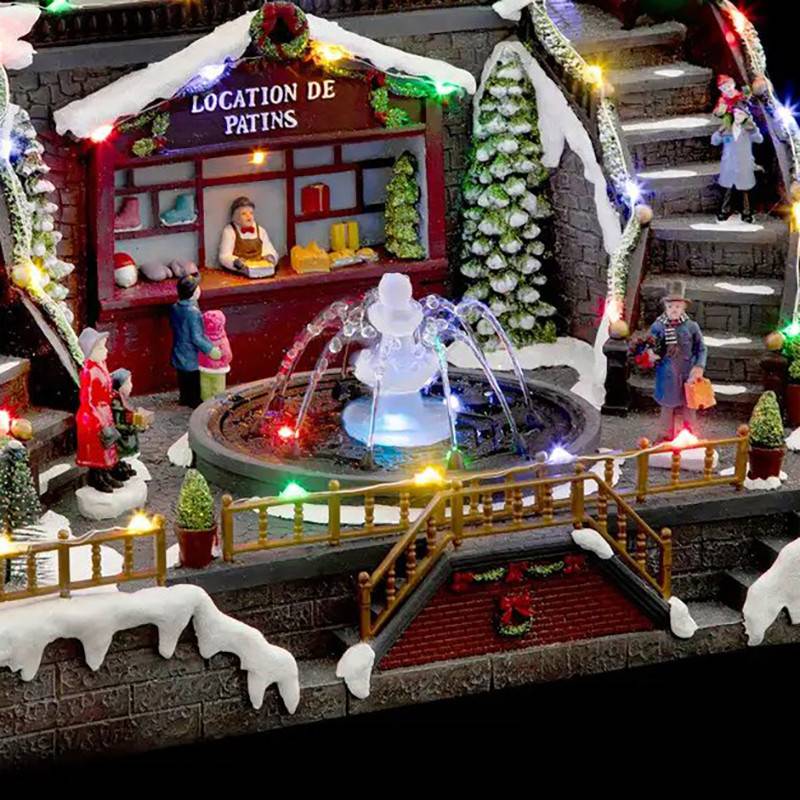 Fééric Lights & Christmas - Village de Noël fontaine et patinoire animé 55 LED + transfo FEERIC LIGHTS & CHRISTMAS - Imagen 2