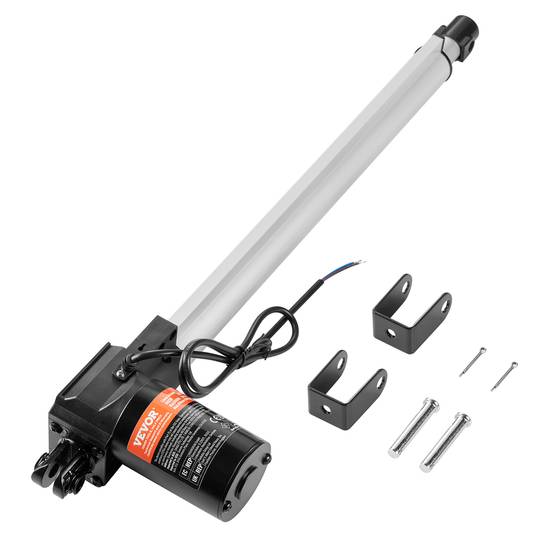 Vevor - VEVOR Actionneur linéaire 12V 400mm 6000N 5mm/s, IP44, pour portes électriques, machines industrielles, navires. - Image 1
