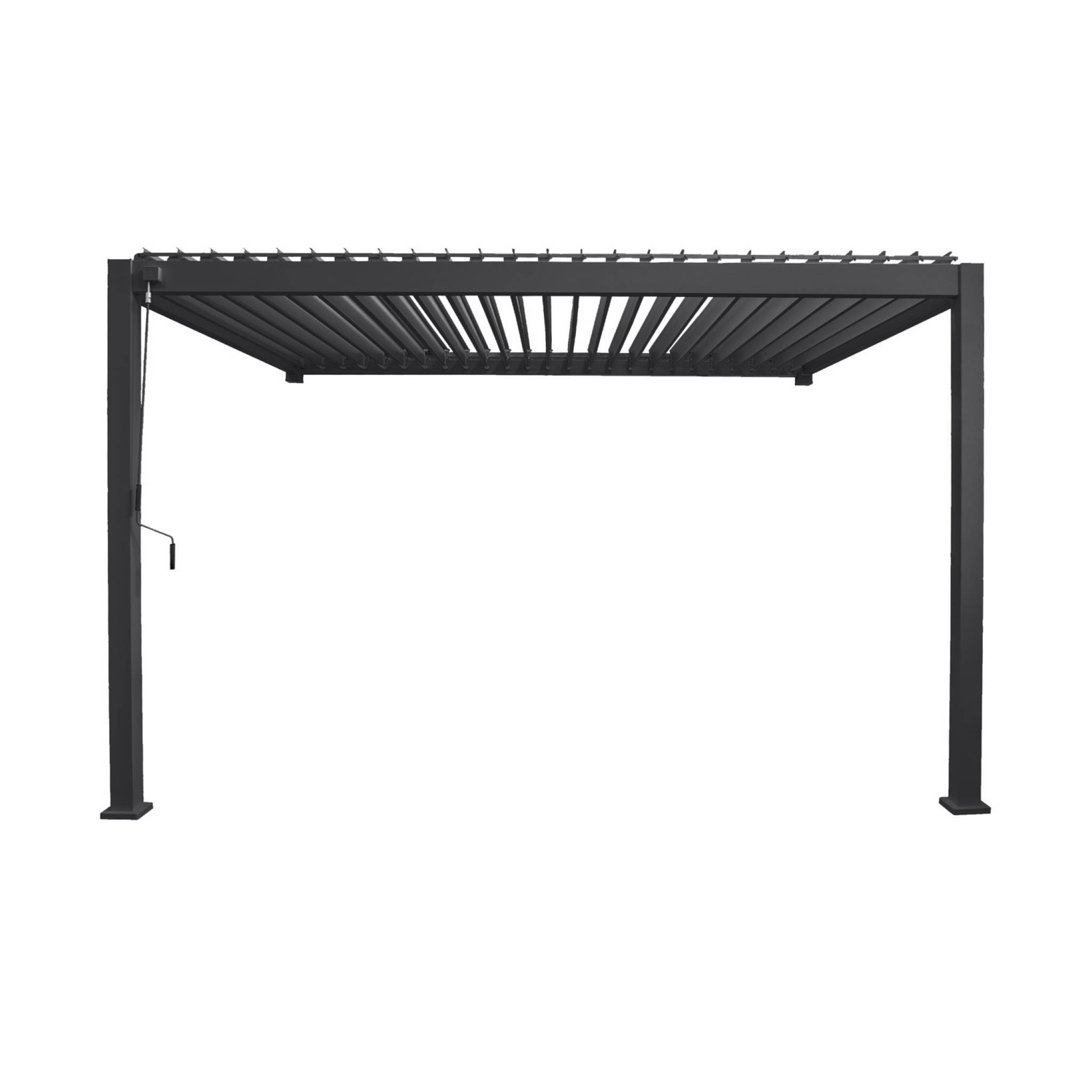 sweeek - Pergola bioclimatique aluminium anthracite adossée lames orientables 4x3m Triomphe  | sweeek - Image 3