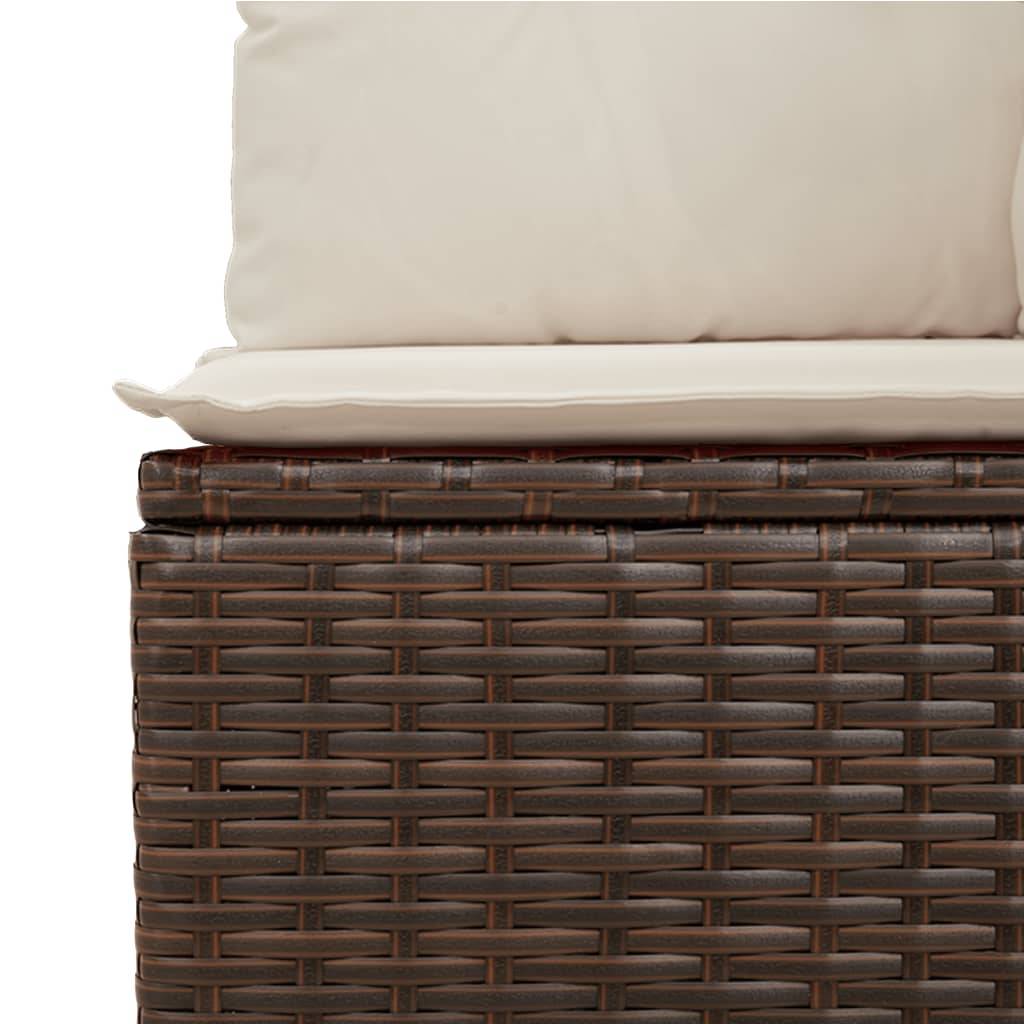 Salon de jardin 8 personnes résine tressée table ajustable pour jardin marron – ComfortXL Outdoor Living - Image 9