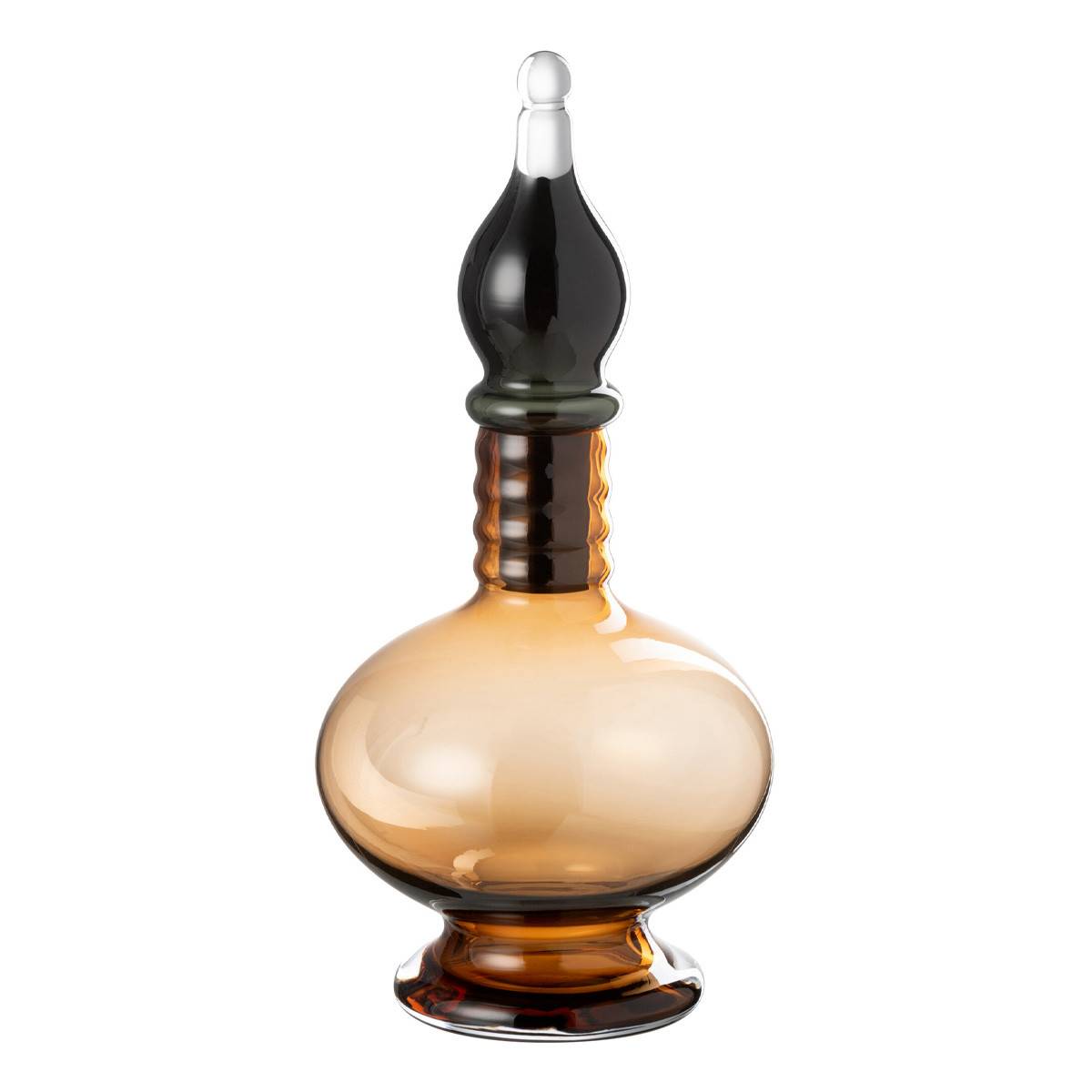 Vase Bouchon Fiole en Verre "Jo" 38cm Marron