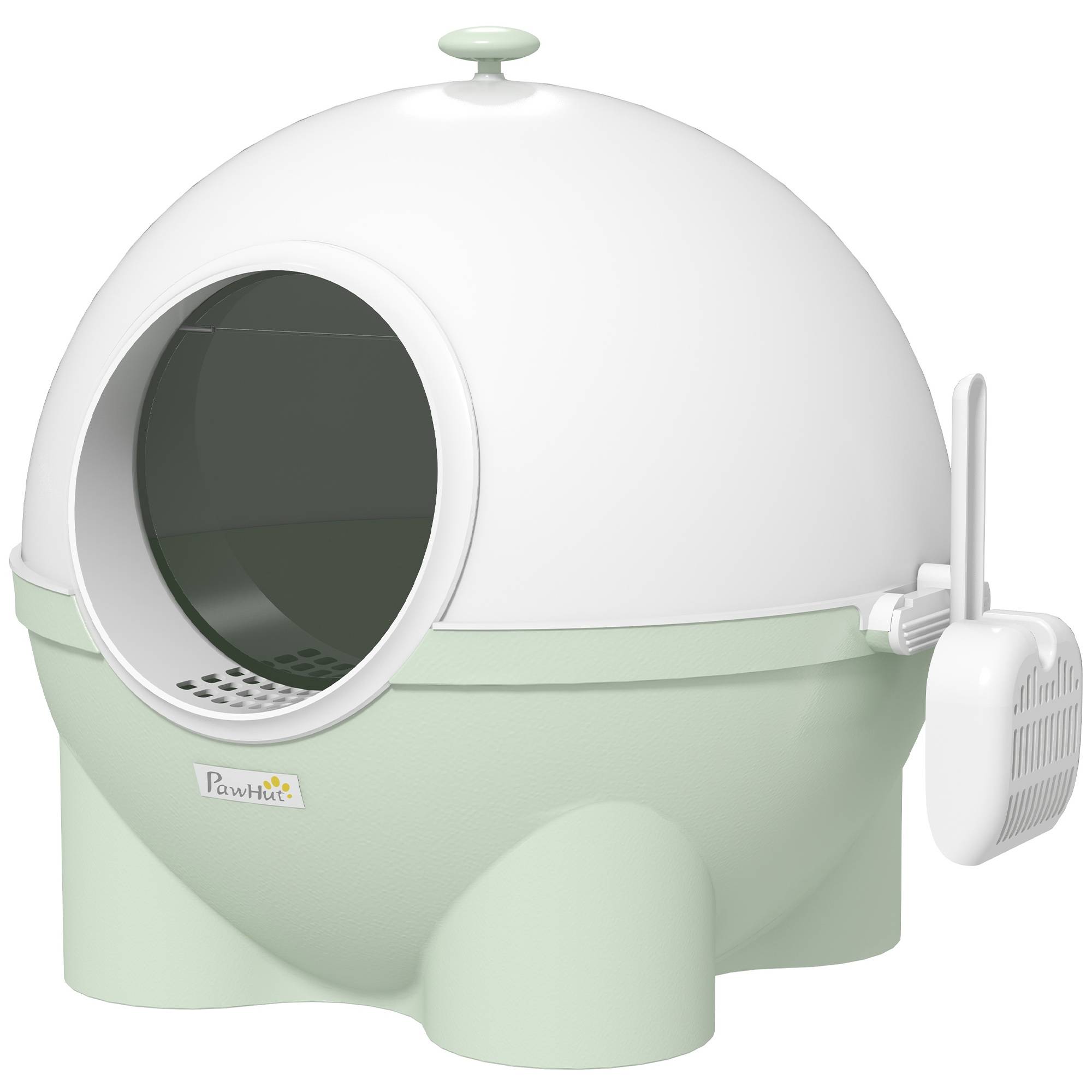 Maison de toilette plastique vert et blanc 53 x 51 x 48 cm - PANGIVO - Image 1