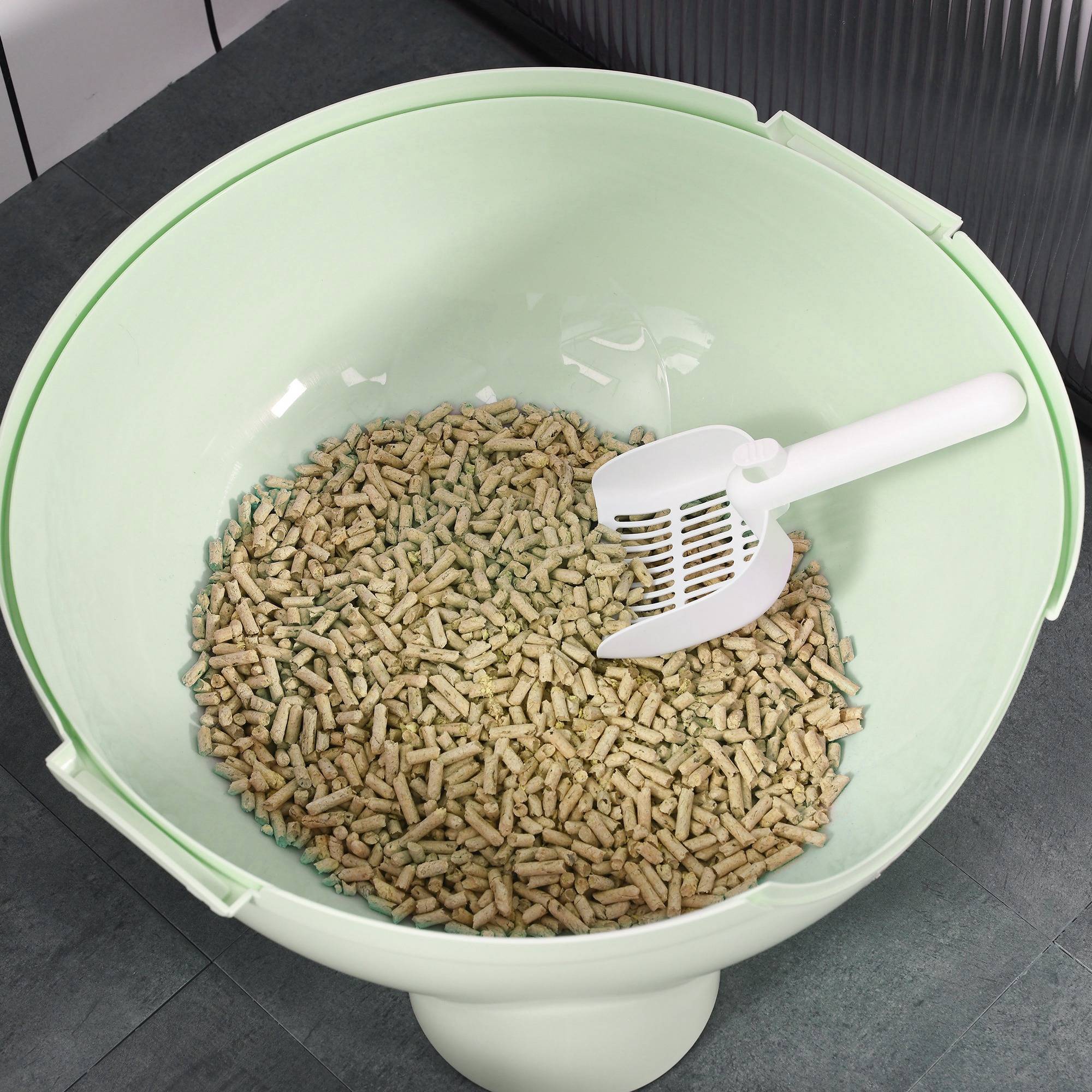 Maison de toilette plastique vert et blanc 53 x 51 x 48 cm - PANGIVO - Image 10