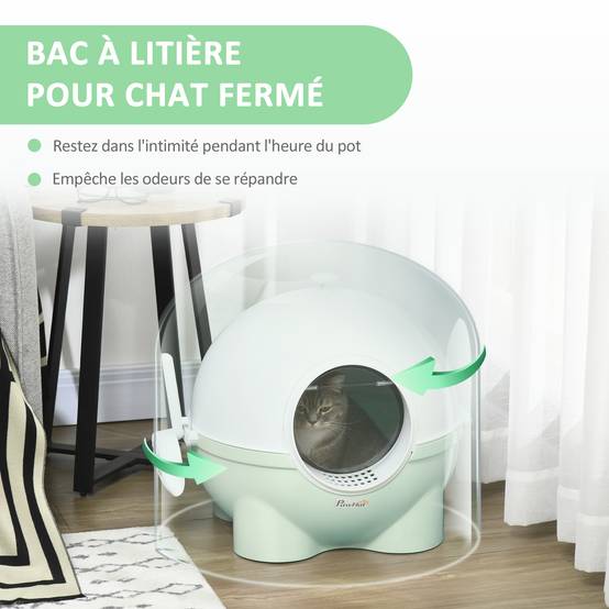 Maison de toilette plastique vert et blanc 53 x 51 x 48 cm - PANGIVO - Image 8