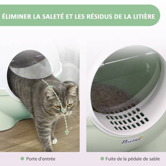 Maison de toilette plastique vert et blanc 53 x 51 x 48 cm - PANGIVO - Image 6