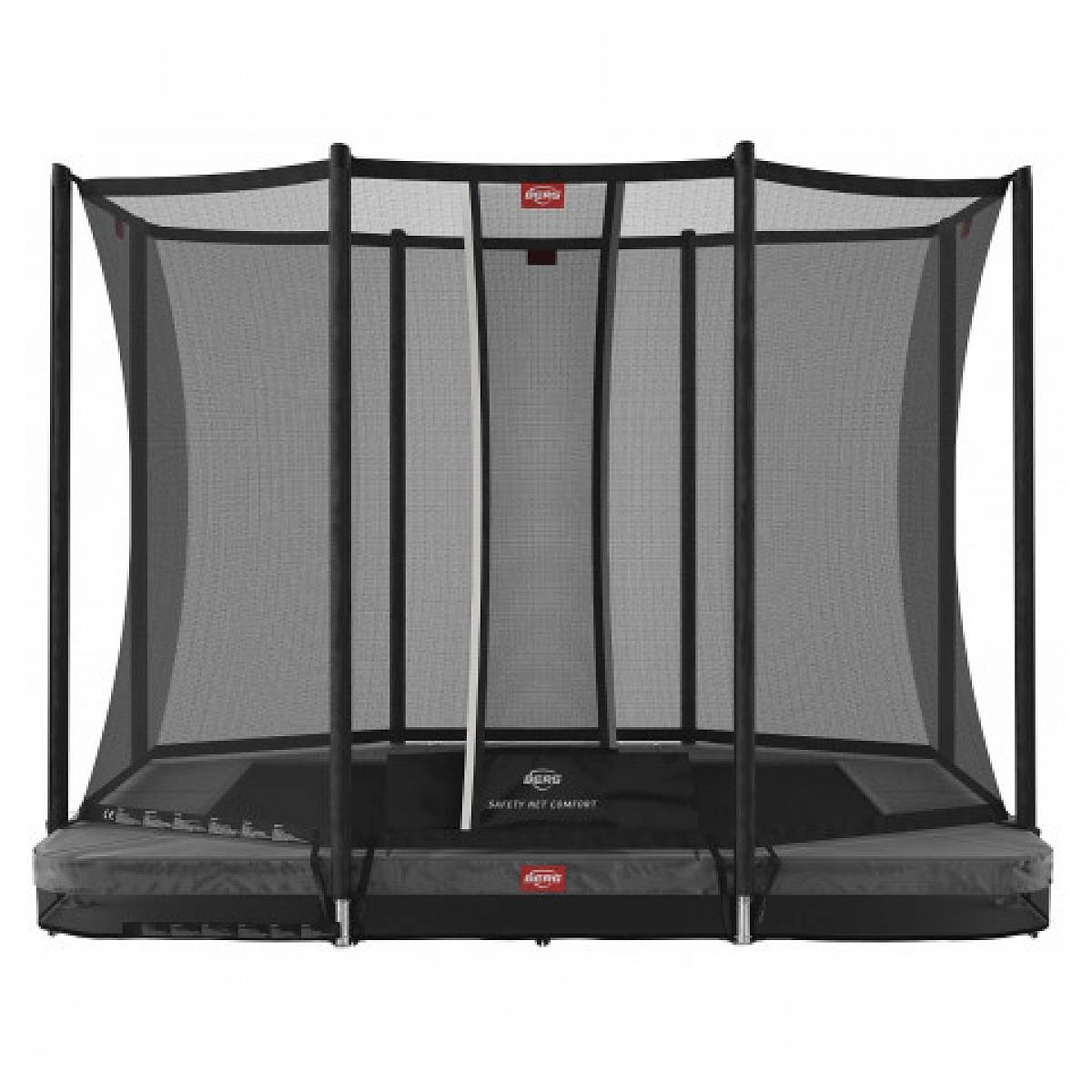 Berg - Trampoline Rectangulaire Inground 280 cm Grey avec Filet de Sécurité Confort - Image 1
