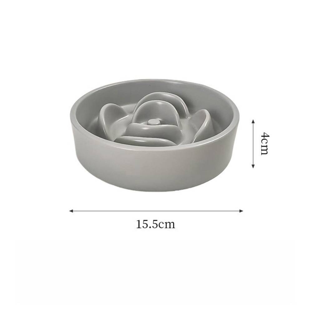 DtopbuyAge - Ecuelle anti glouton plastique couleur grise 15.5*15.5*4cm DtopbuyAge - Image 5