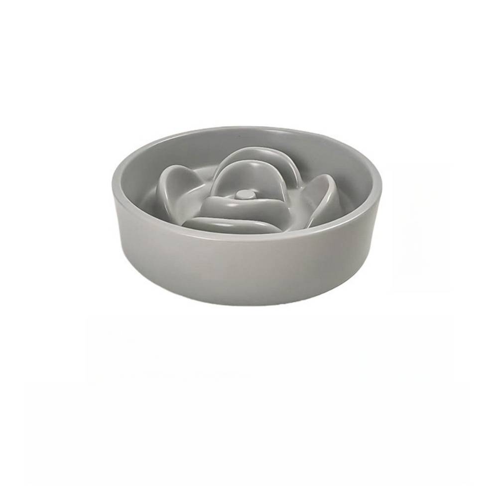 DtopbuyAge - Ecuelle anti glouton plastique couleur grise 15.5*15.5*4cm DtopbuyAge - Image 1