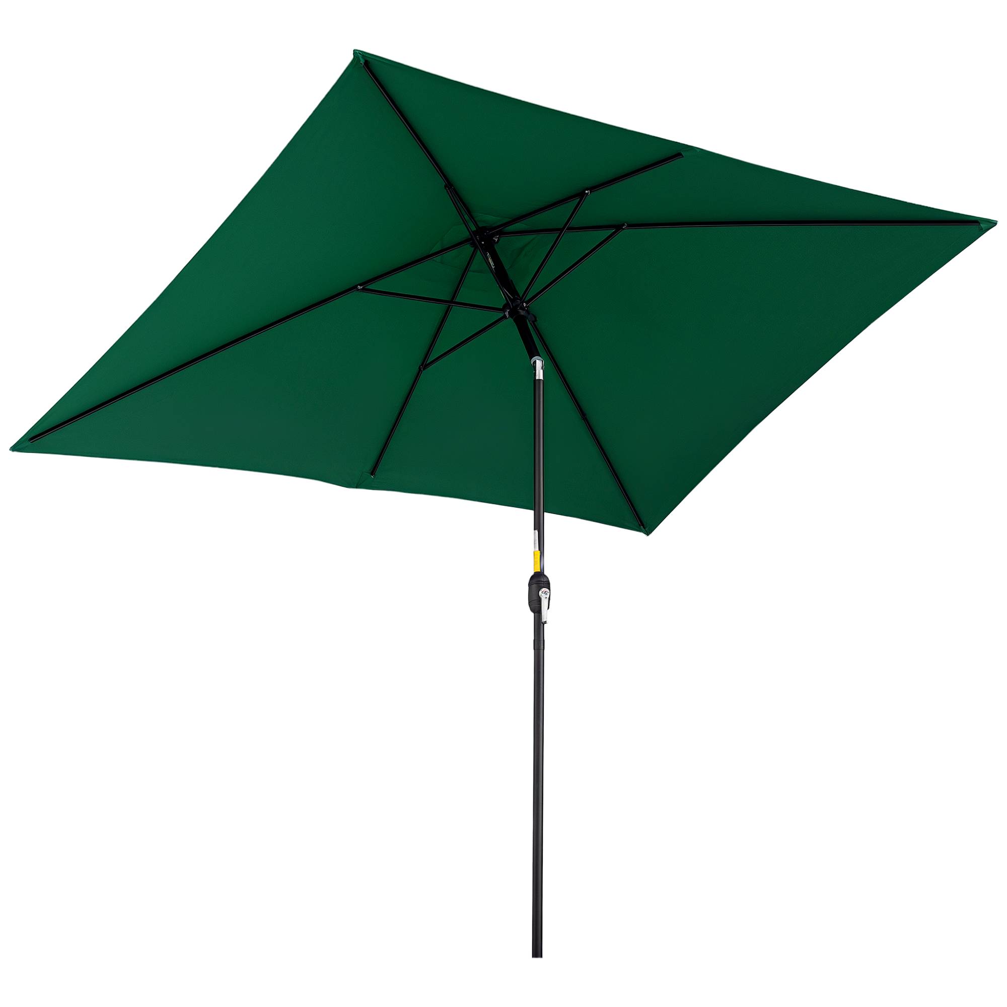 ComfortXL - Parasol Rectangulaire Aluminium Jardin Terrasse Inclinable 295x195 cm Vert - ComfortXL Outdoor Living - Image 1