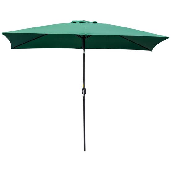 ComfortXL - Parasol Rectangulaire Aluminium Jardin Terrasse Inclinable 295x195 cm Vert - ComfortXL Outdoor Living - Image 2