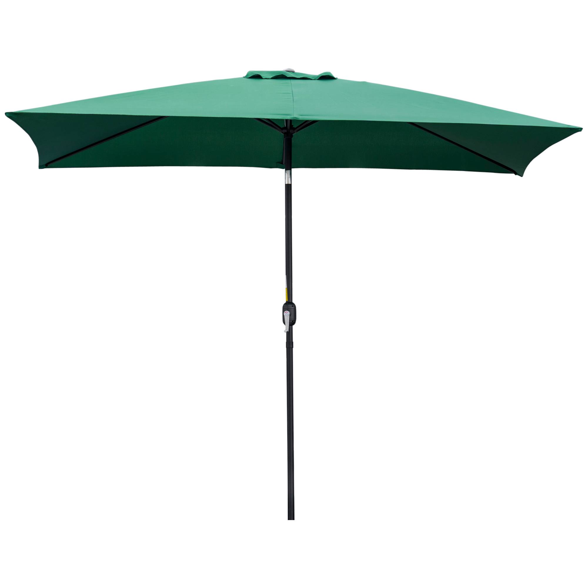 ComfortXL - Parasol Rectangulaire Aluminium Jardin Terrasse Inclinable 295x195 cm Vert - ComfortXL Outdoor Living - Image 2