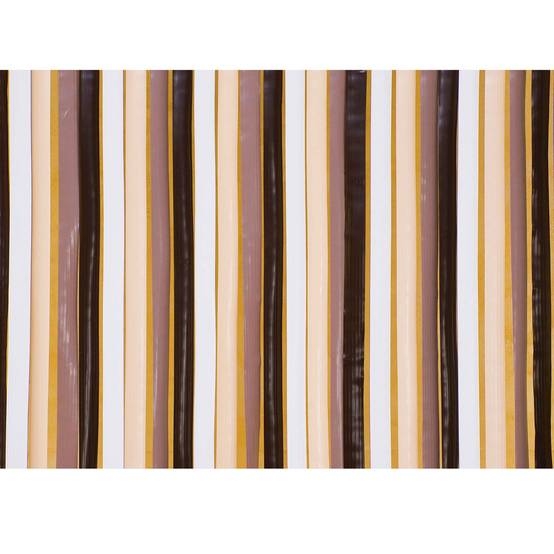 Rideau de porte lanières plastique - Marron/beige - Image 2