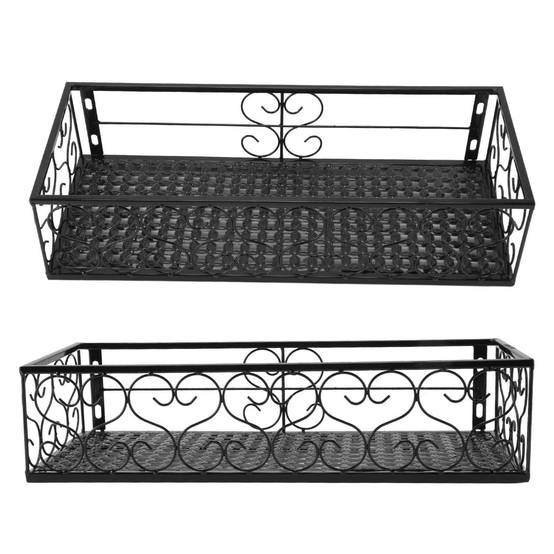Support Jardinière Balcon Fer Forgé Porte-Plante Suspendu Rampe 50cm Déco Jardin - ComfortXL Outdoor Living - Image 7