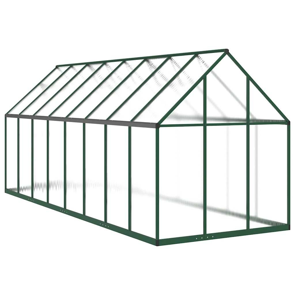 PANGIVO - Serre aluminium et polycarbonate vert 445 x 169 x 195 cm - PANGIVO - Image 5