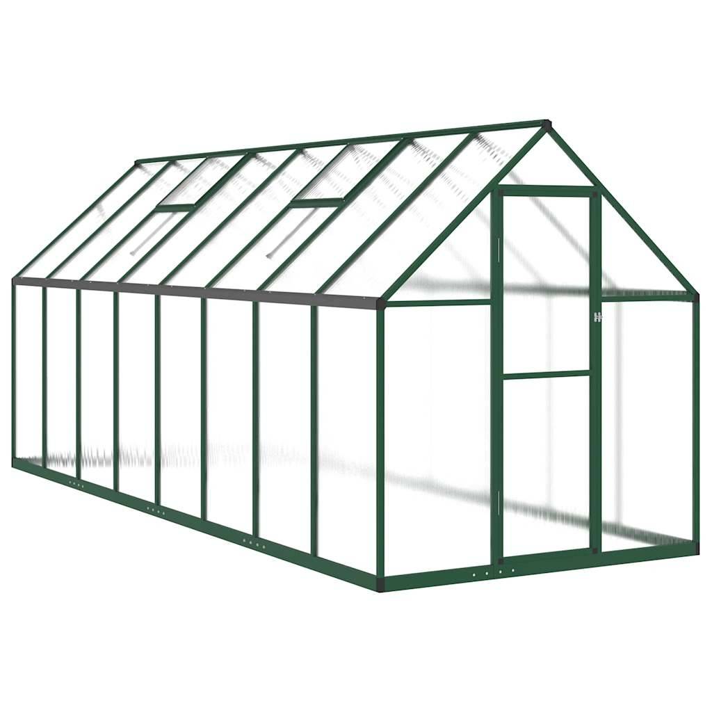 PANGIVO - Serre aluminium et polycarbonate vert 445 x 169 x 195 cm - PANGIVO - Image 2