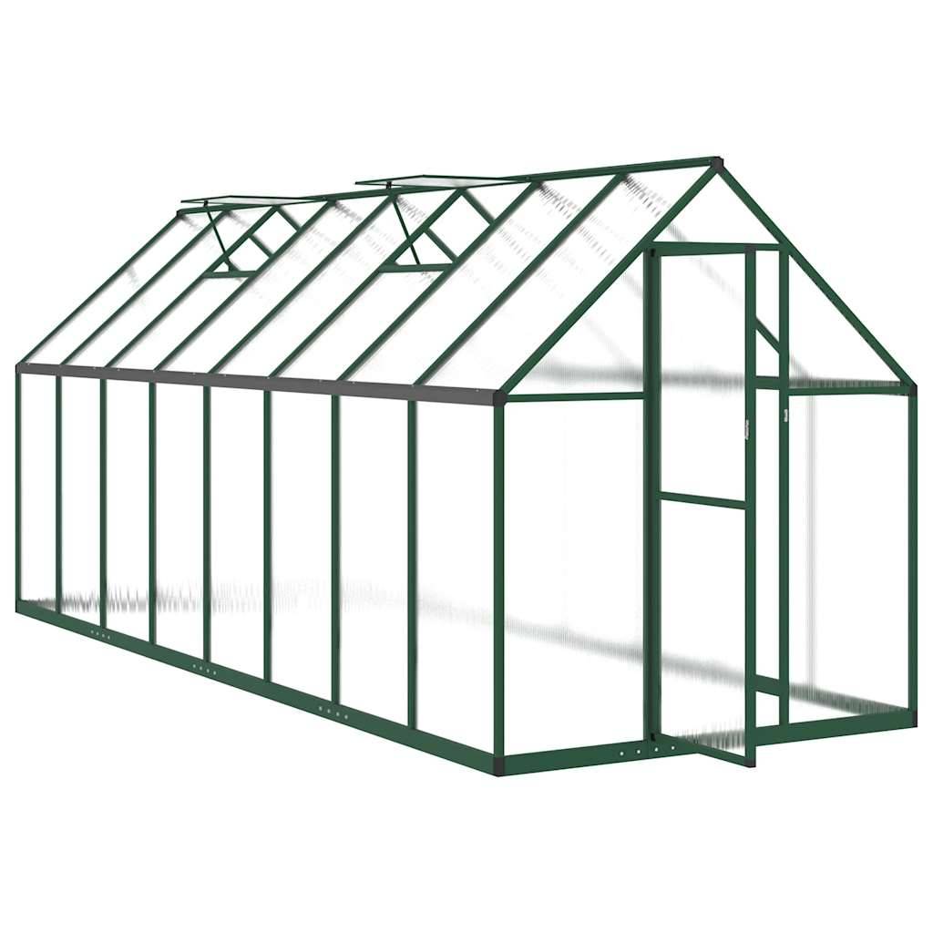 PANGIVO - Serre aluminium et polycarbonate vert 445 x 169 x 195 cm - PANGIVO - Image 6