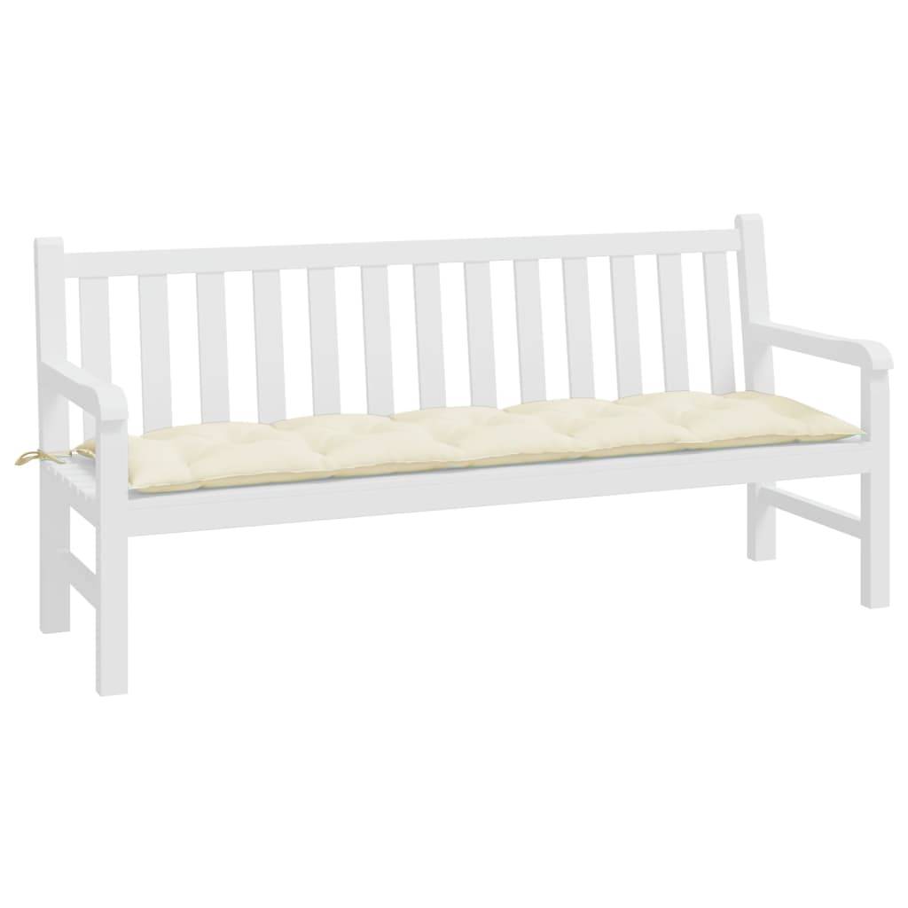 Coussin de banc de jardin crème 180x50x7 cm tissu oxford P118 - Image 3