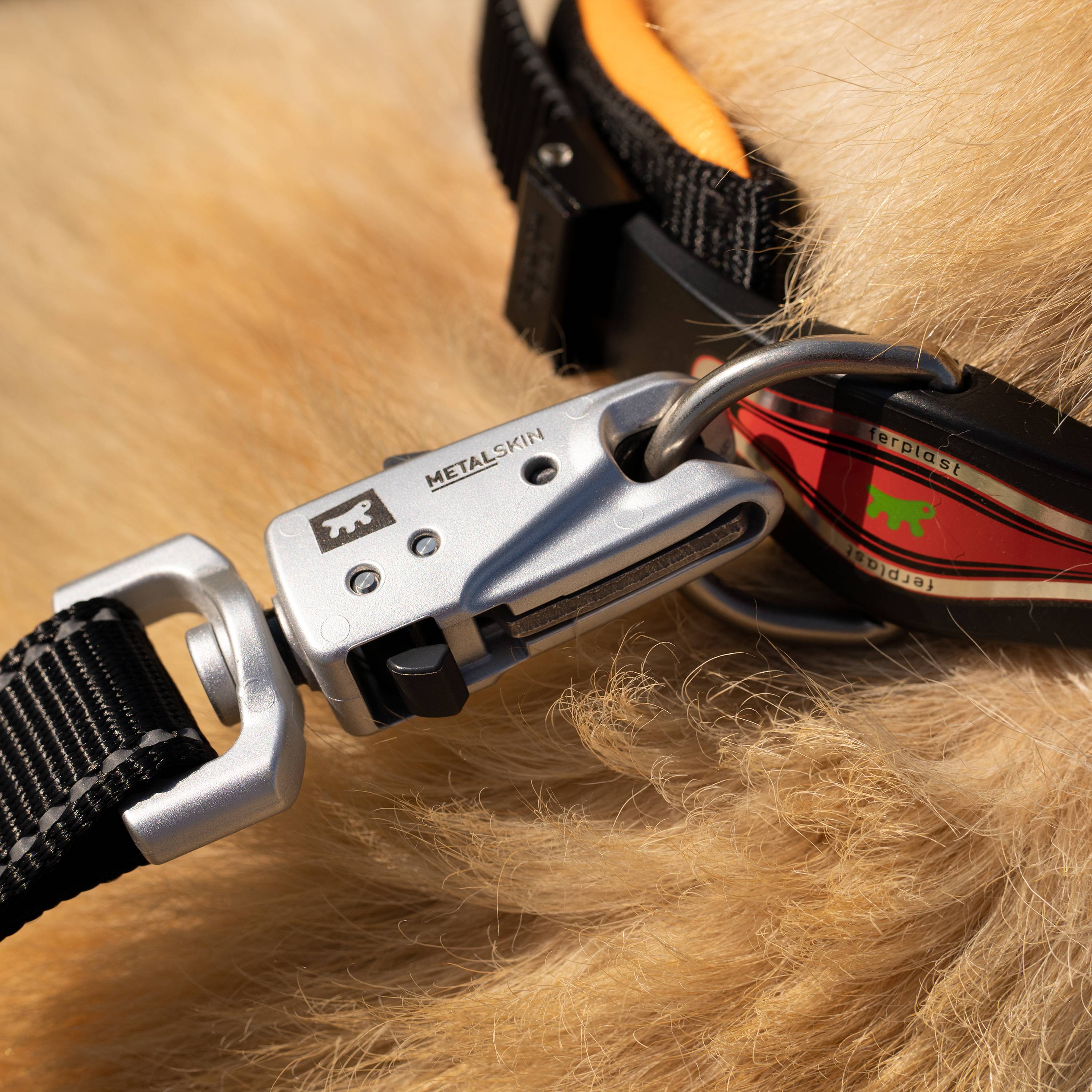 Ferplast - Ferplast Laisse pour chien ERGOFLUO MATIC, Laisse pour chien taille grande, Mousqueton innovant avec mécanisme magnétique, Poignée rembourrée, Nylon. - Imagen 6