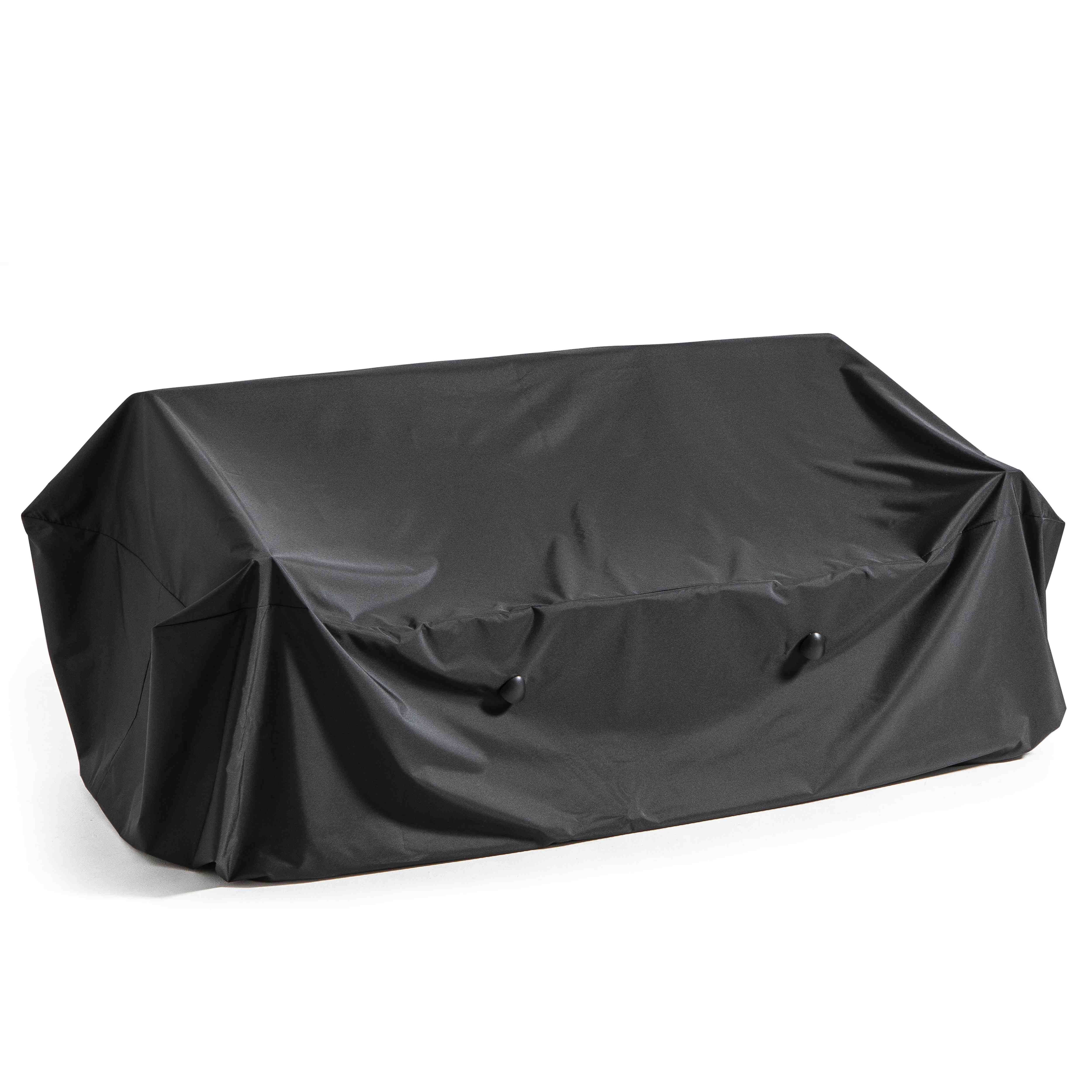 Oviala - Housse de canapé extérieur 3 personnes polyester noire Cov'Up - Oviala - Imagen 1