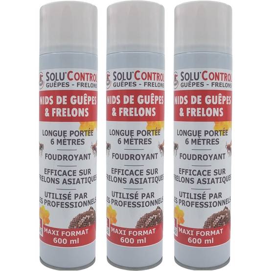 Tout pour les nuisibles - 3 Bombes 600ml pour Guêpes, Frelons, Frelons Asiatiques - Destruction des nids - Longue portée 6m - Image 2