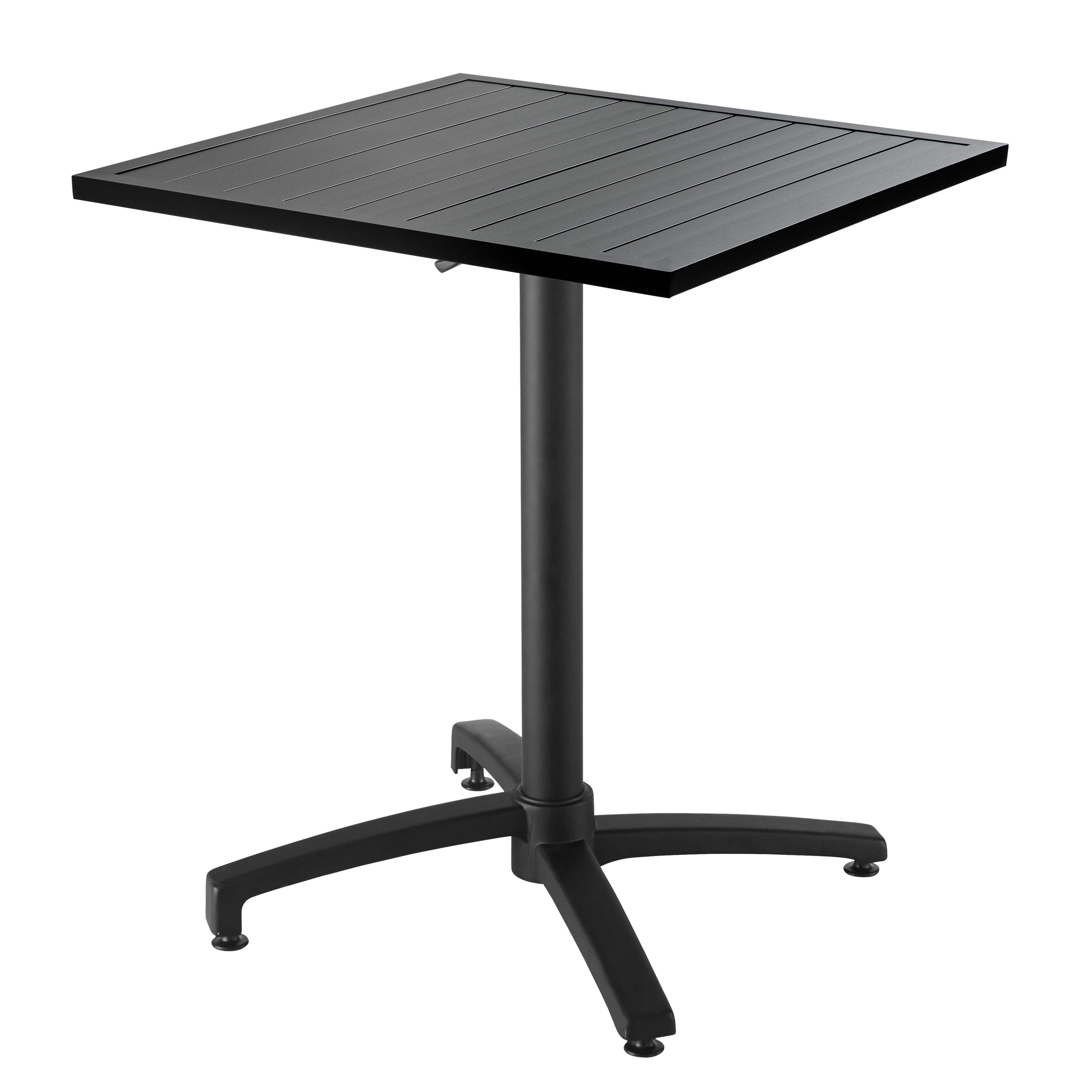 Oviala - Ensemble table de jardin bistrot et 4 chaises en aluminium gris Cardiff - Oviala - Imagen 2