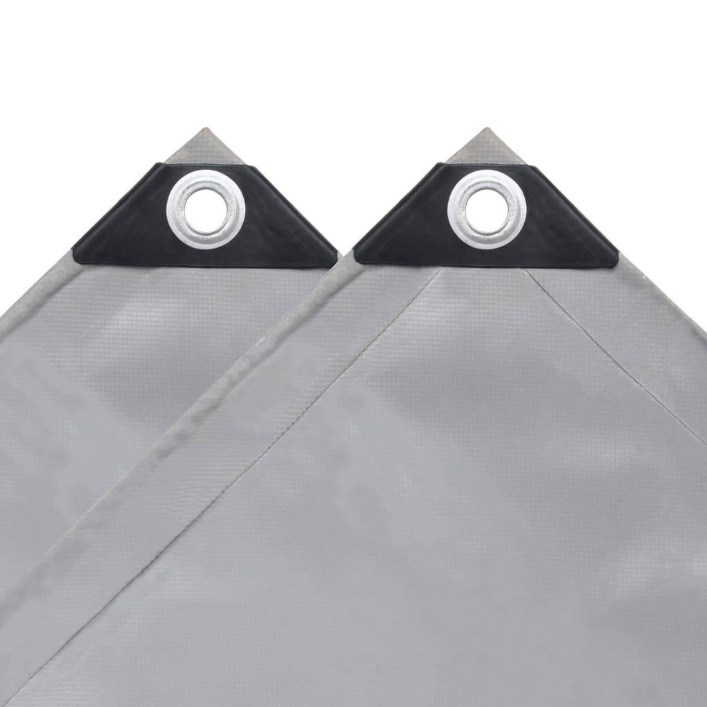 Helloshop26 - Bâche polyvalente et résistante meubles de jardin magasins de bûches remorques voitures bateaux vélos 650 g / m² 3,5 x 5 m gris - Imagen 4