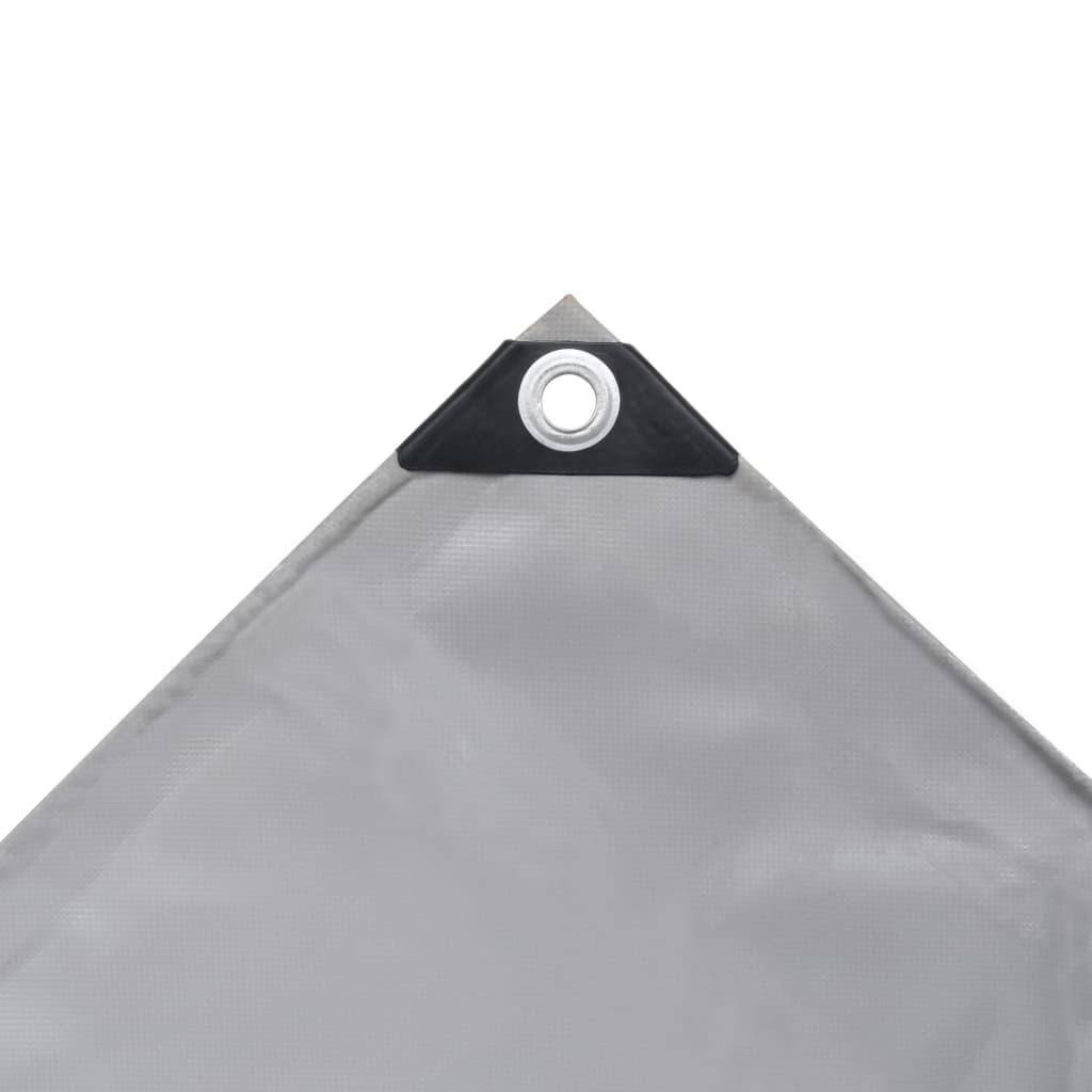 Helloshop26 - Bâche polyvalente et résistante meubles de jardin magasins de bûches remorques voitures bateaux vélos 650 g / m² 3,5 x 5 m gris - Imagen 3