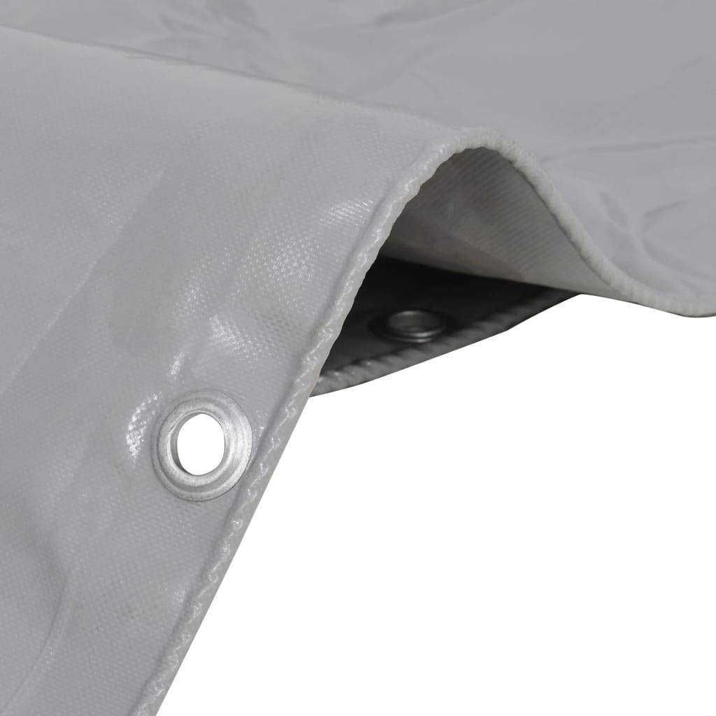Helloshop26 - Bâche polyvalente et résistante meubles de jardin magasins de bûches remorques voitures bateaux vélos 650 g / m² 3,5 x 5 m gris - Imagen 2