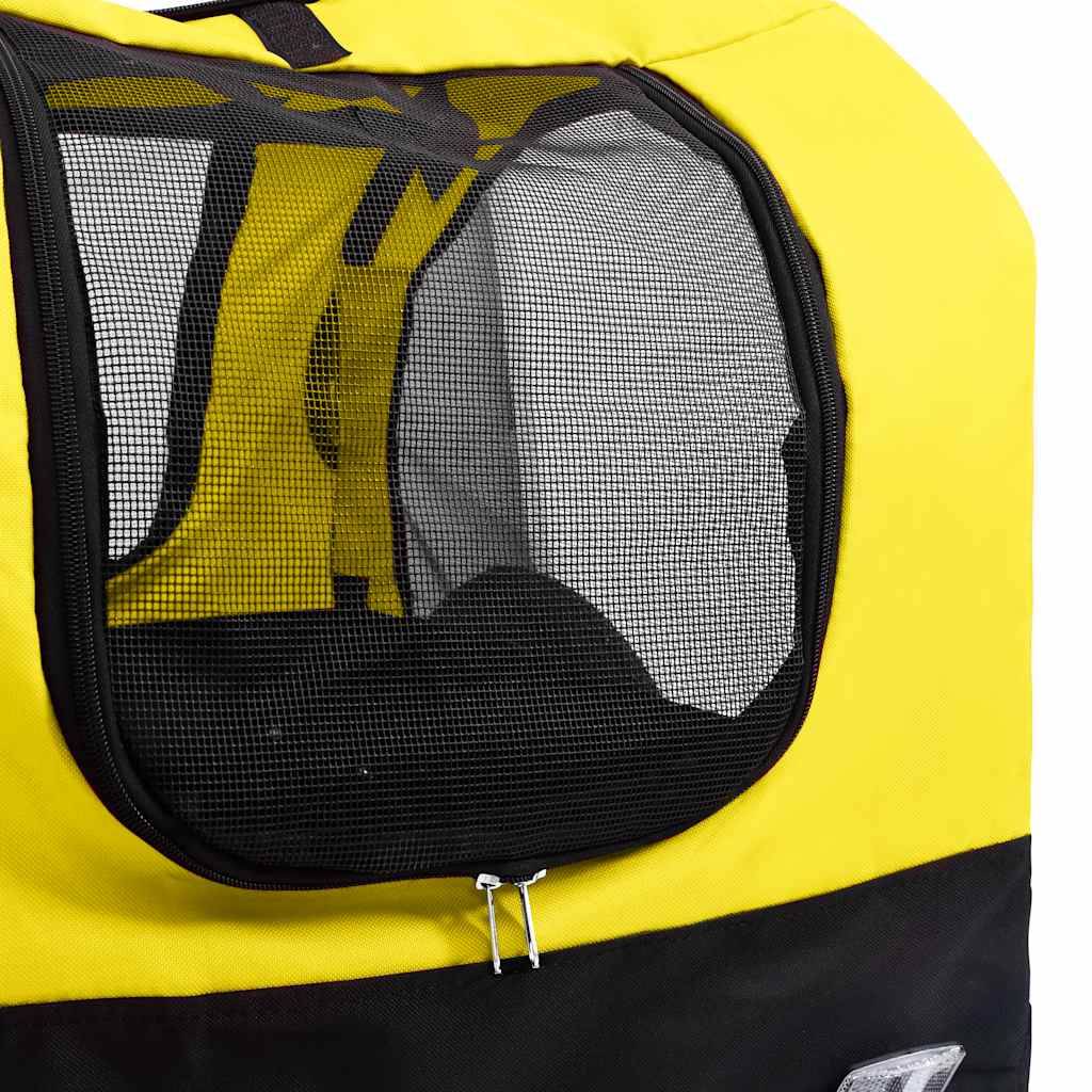 Vidaxl - Remorque de vélo pour chiens et poussette 2-en-1 jaune et noir vidaXL 92439 - Imagen 5