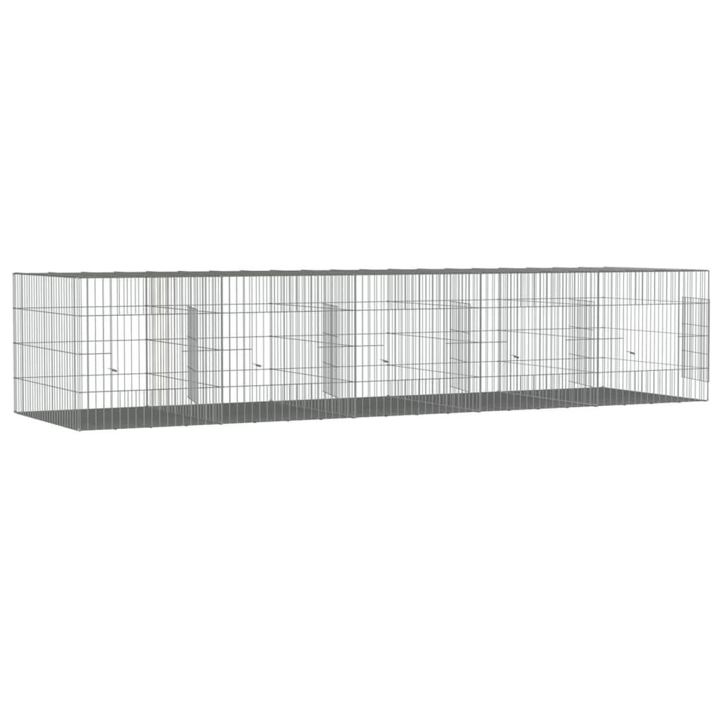 Vidaxl - Cage à lapin 5 panneaux 273x79x54 cm Fer galvanisé vidaXL 171571 - Imagen 5