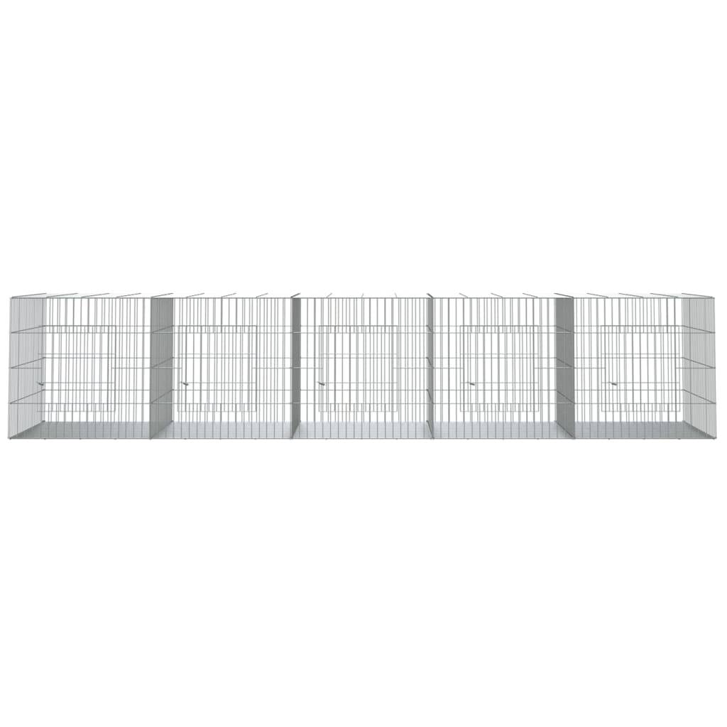 Vidaxl - Cage à lapin 5 panneaux 273x79x54 cm Fer galvanisé vidaXL 171571 - Imagen 7