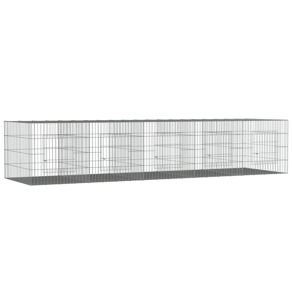 Vidaxl - Cage à lapin 5 panneaux 273x79x54 cm Fer galvanisé vidaXL 171571 - Imagen 2