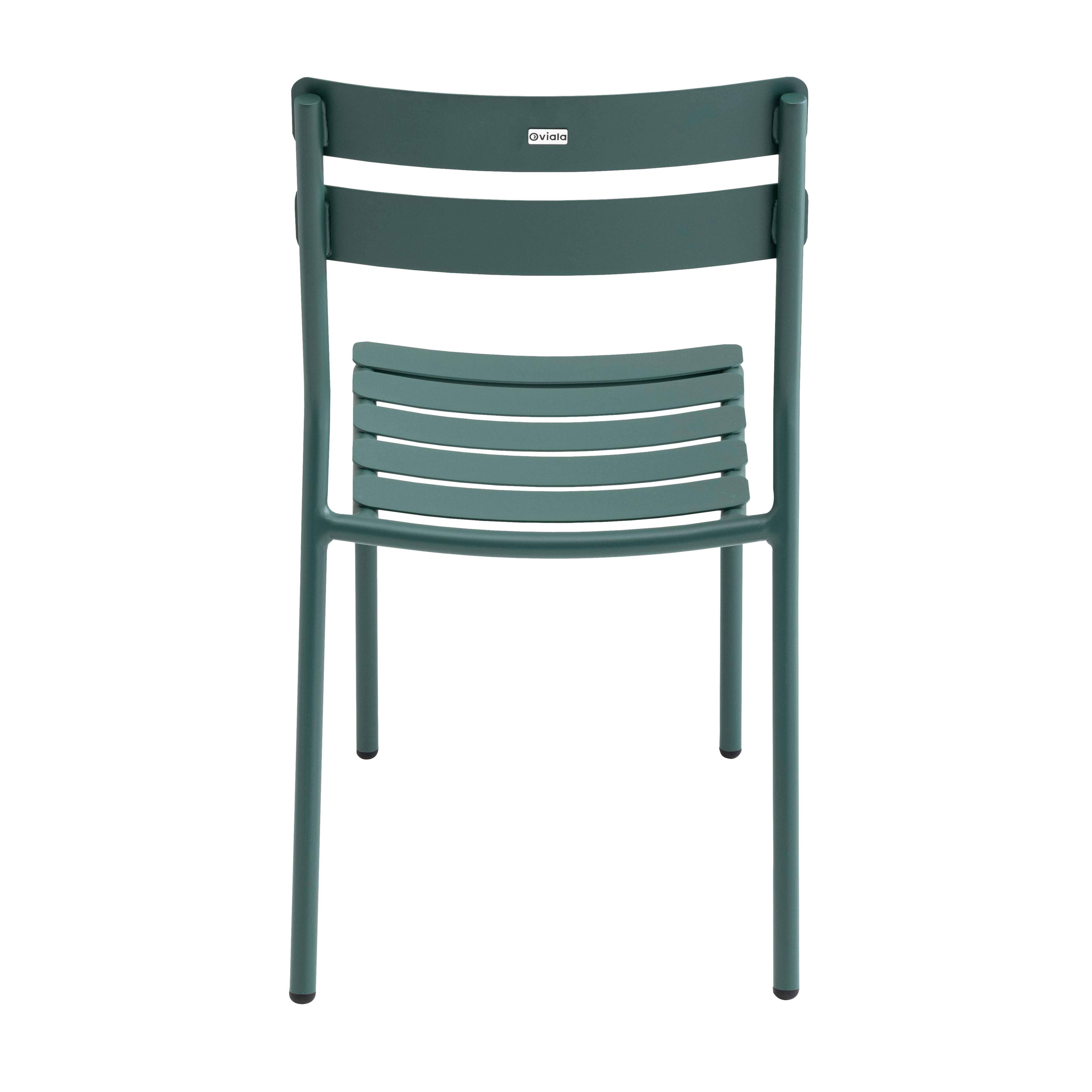 Oviala - Chaise de terrasse en aluminium vert foncé Almada - Oviala - Imagen 5