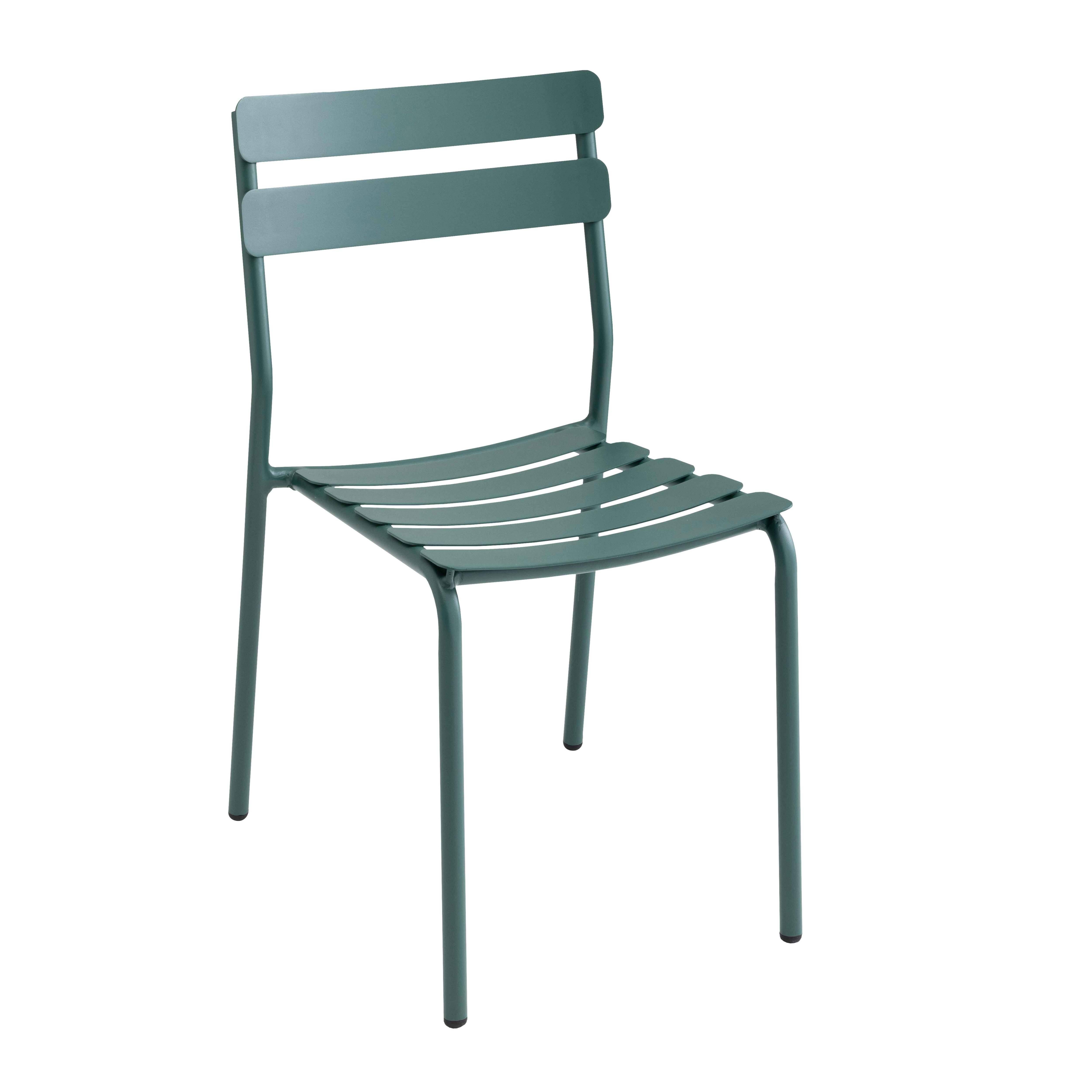 Oviala - Chaise de terrasse en aluminium vert foncé Almada - Oviala - Imagen 1
