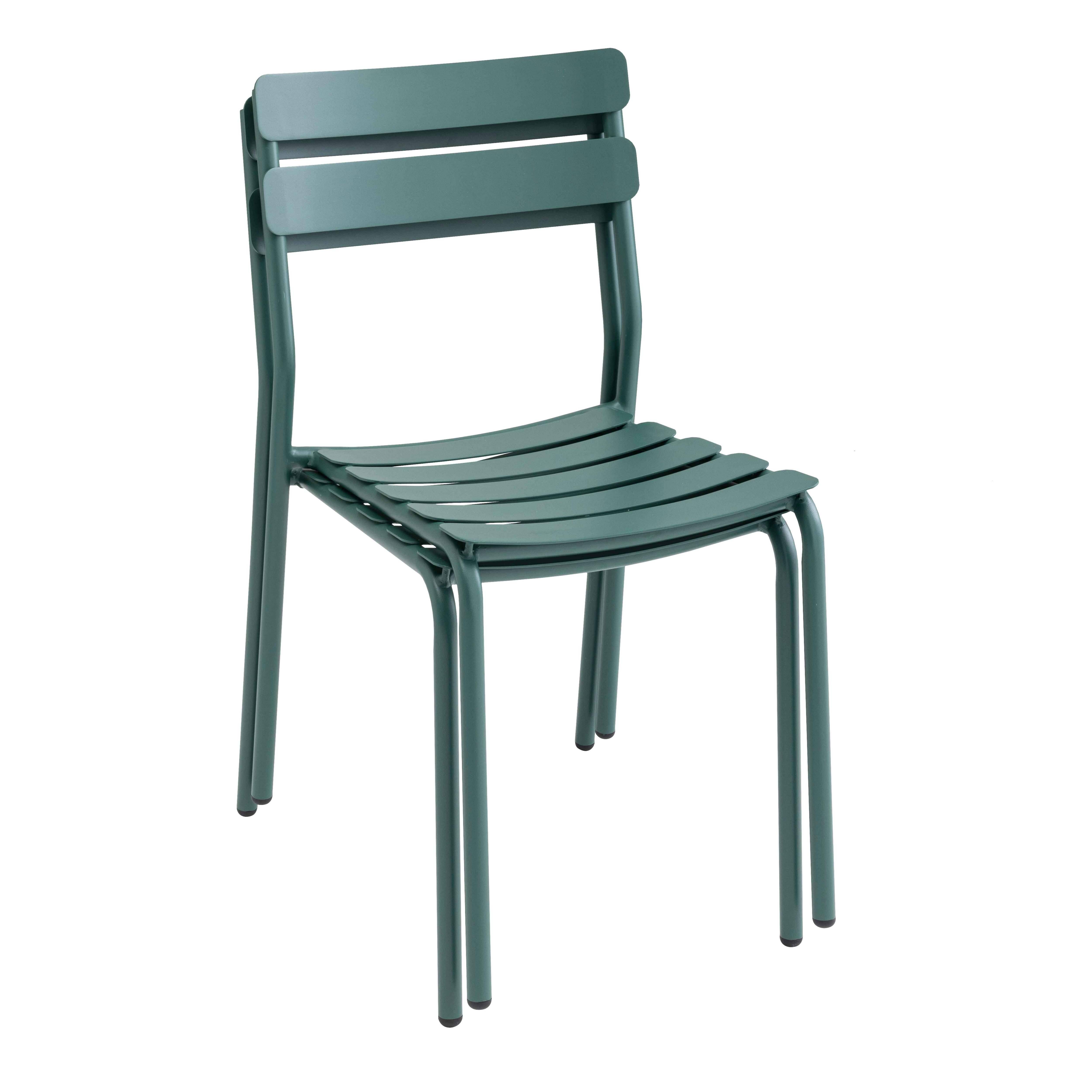 Oviala - Chaise de terrasse en aluminium vert foncé Almada - Oviala - Imagen 3