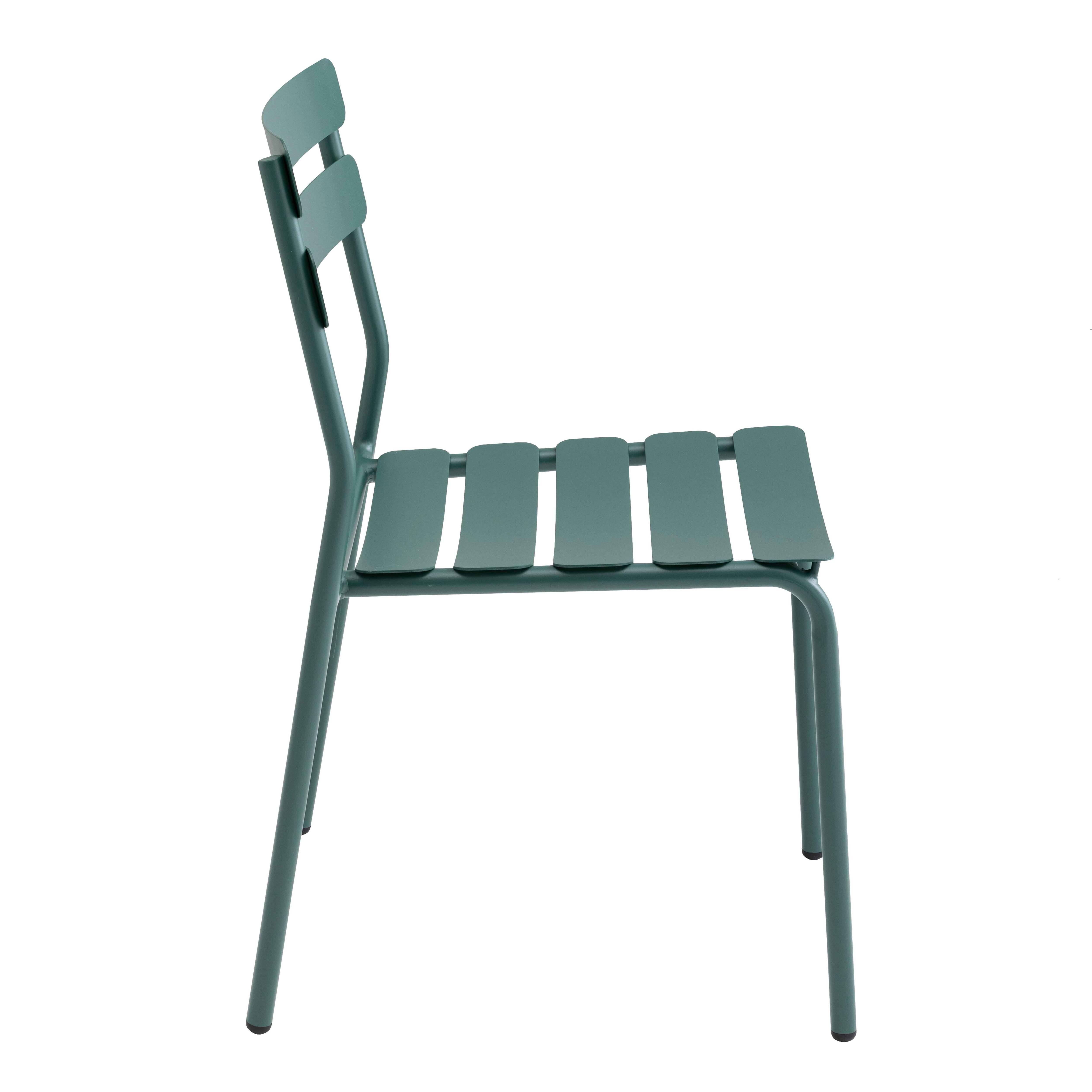 Oviala - Chaise de terrasse en aluminium vert foncé Almada - Oviala - Imagen 6