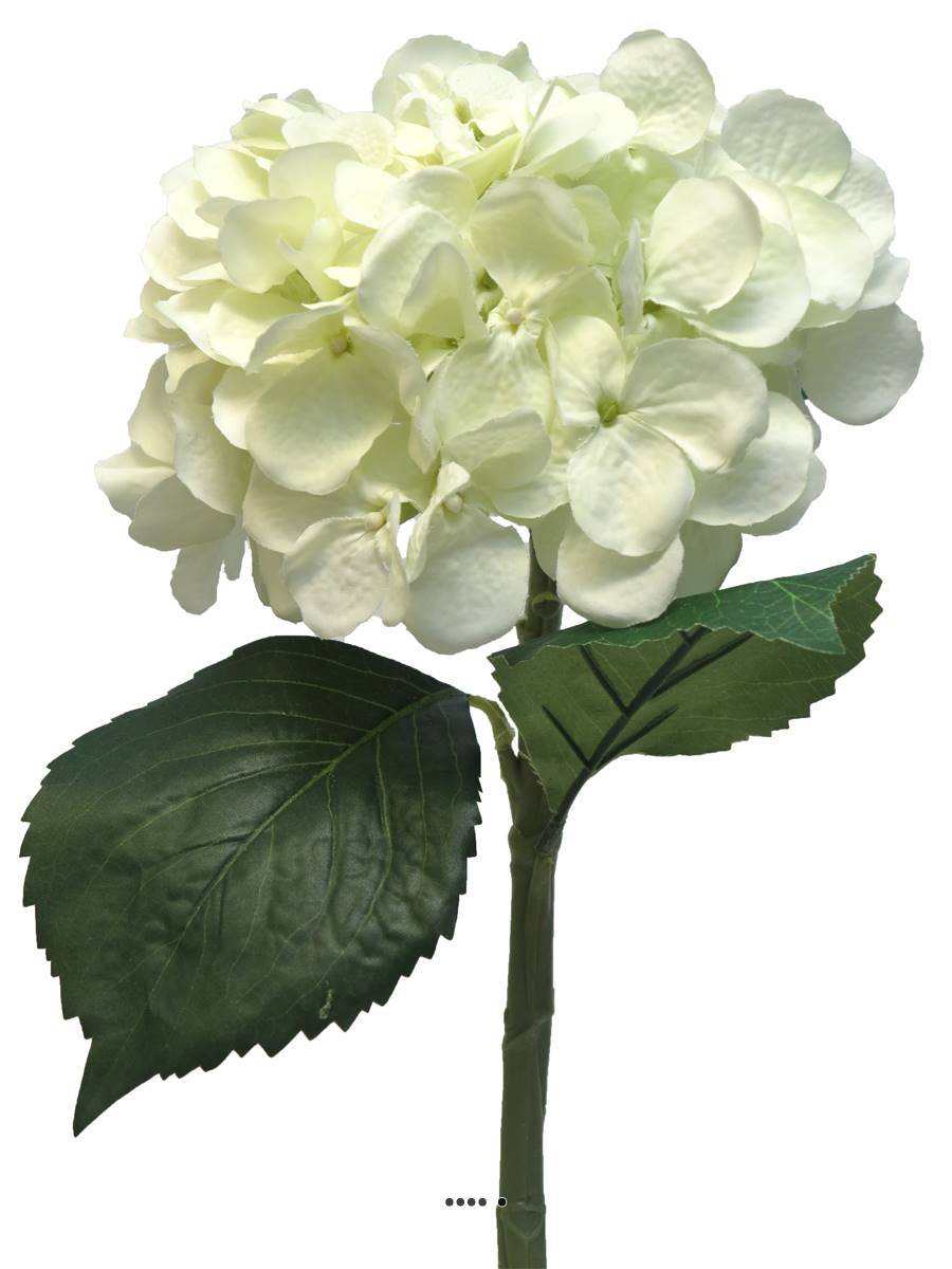 Artificielles - Hortensia artificiel en branche, H 48 cm Crème - BEST - couleur: Crème - Imagen 2