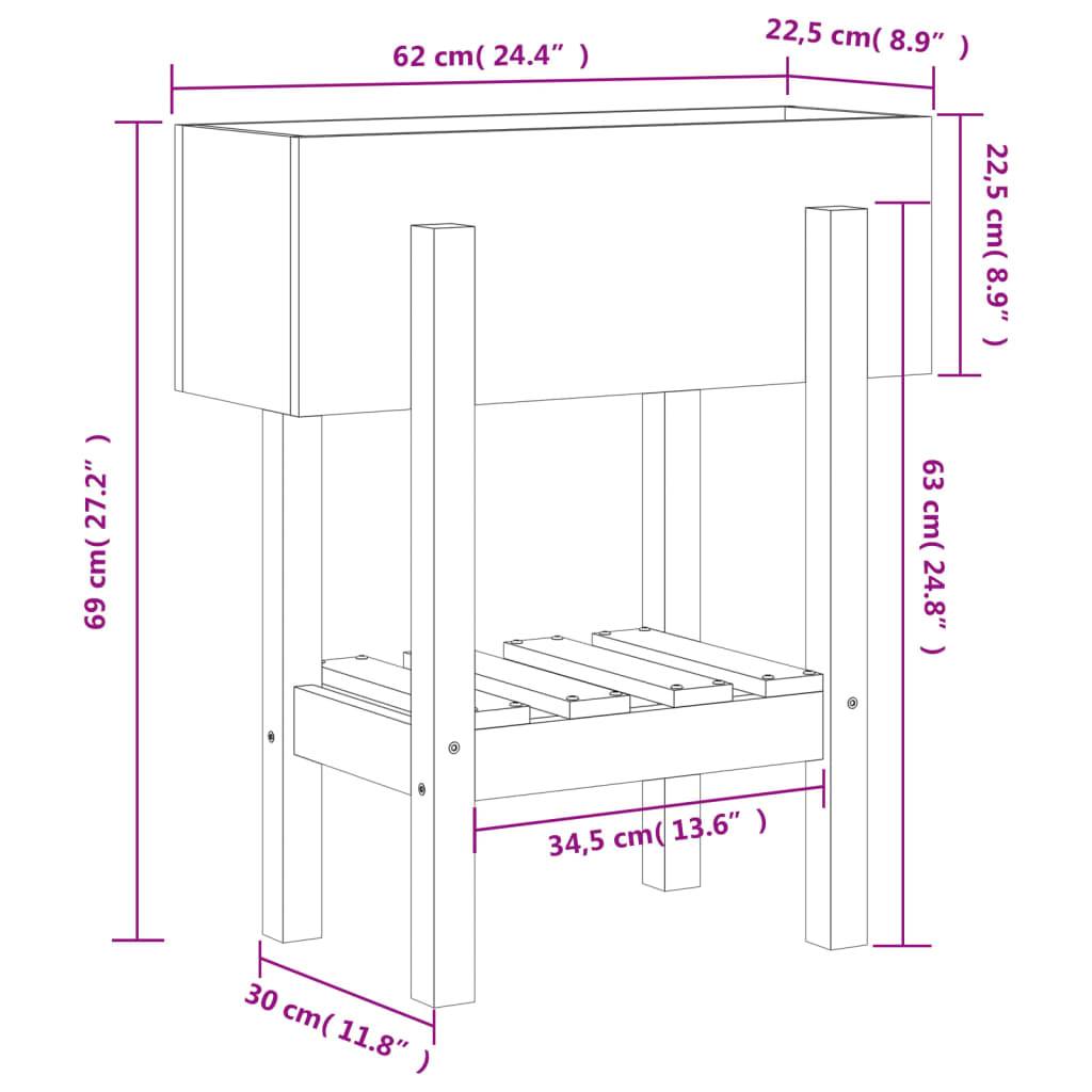 Maison Chic - Jardinière, Bac à fleurs, Pot de fleurs 62x30x69 cm bois massif de pin - Imagen 9