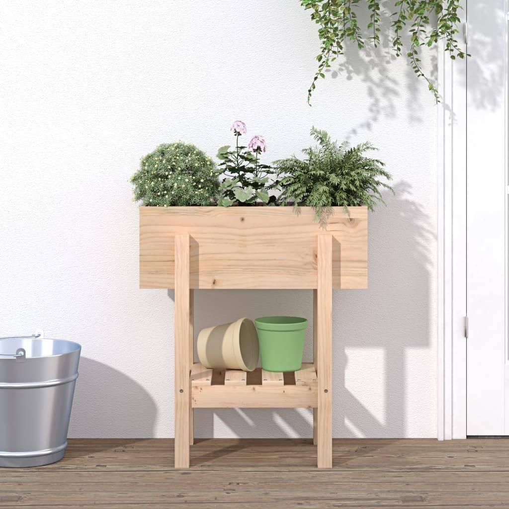 Maison Chic - Jardinière, Bac à fleurs, Pot de fleurs 62x30x69 cm bois massif de pin - Imagen 2