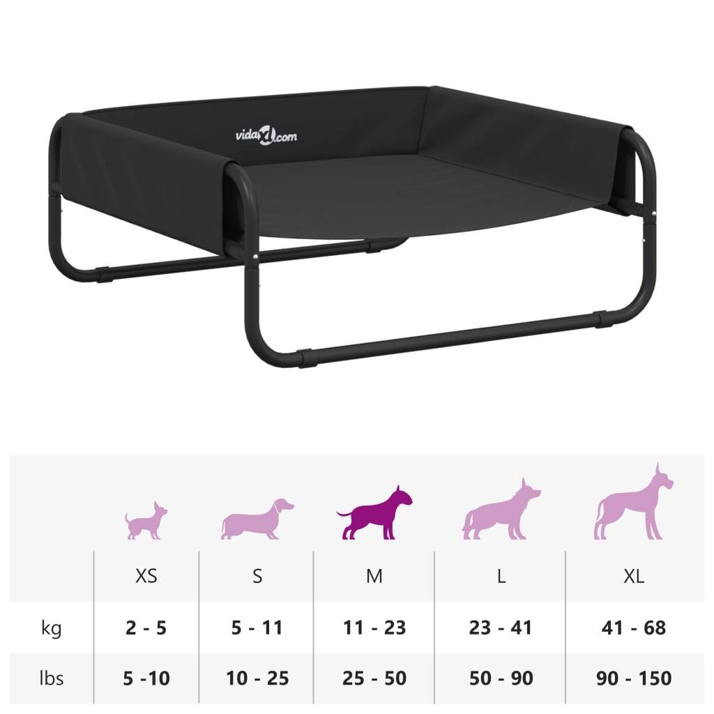 Lit Surélevé pour Chien 70x70cm, Couchage Respirant Intérieur/Extérieur, Acier et Tissu Oxford – ComfortXL Pet Living - Image 10