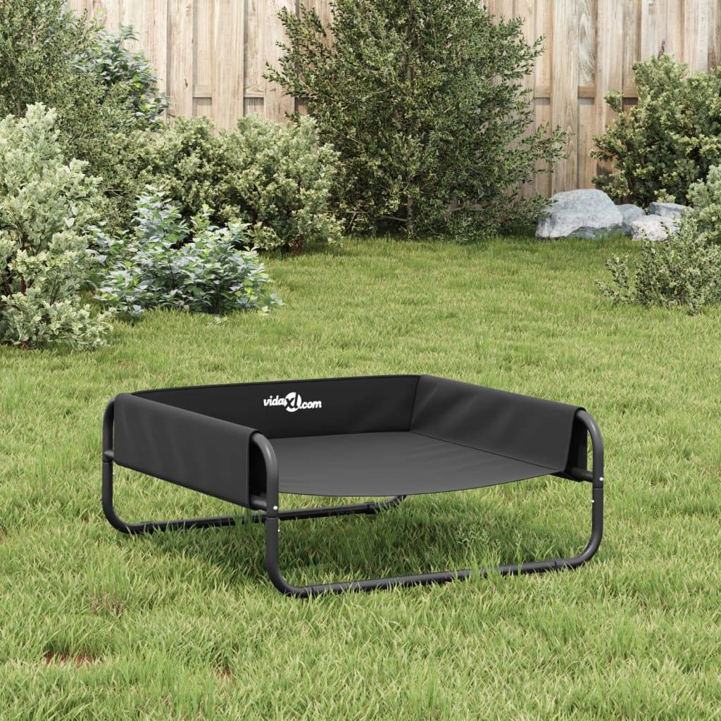 Lit Surélevé pour Chien 70x70cm, Couchage Respirant Intérieur/Extérieur, Acier et Tissu Oxford – ComfortXL Pet Living - Image 4