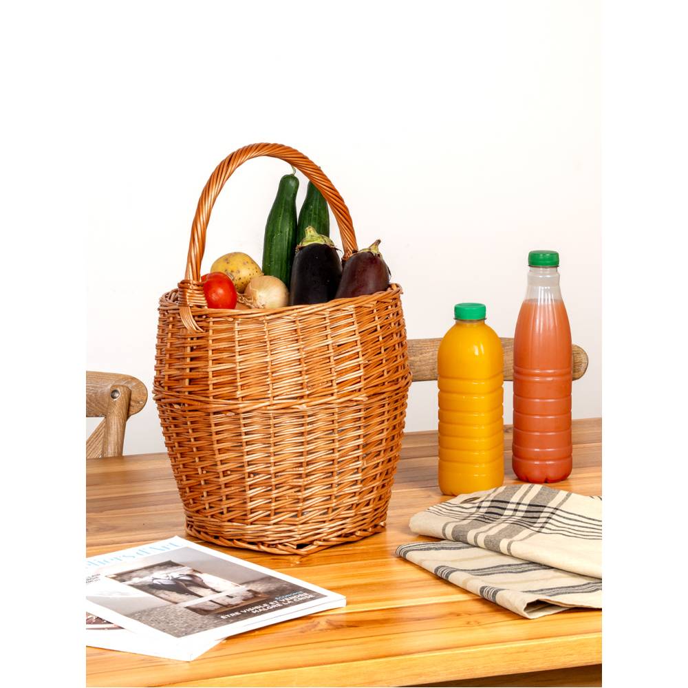 Aubry Gaspard - Panier rond en osier buff 30 cm - Imagen 2