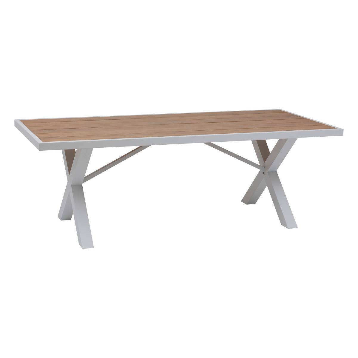 Hesperide - Table de jardin rectangulaire "Emperia" acacia & blanc 8 places en acacia Hespéride - Imagen 1