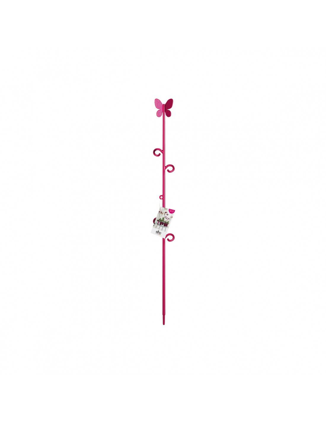 Elho - Tutor para orquídeas de plástico rojo cereza, 53 cm, Butterfly - ELHO