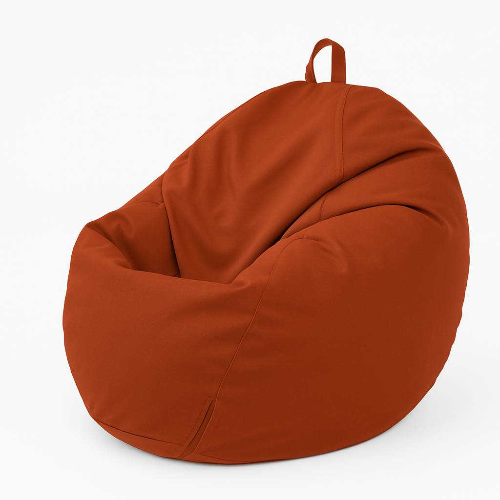 Pouf poire XL d'extérieur - 110x120 cm - Terracotta - Déco arts - Image 3